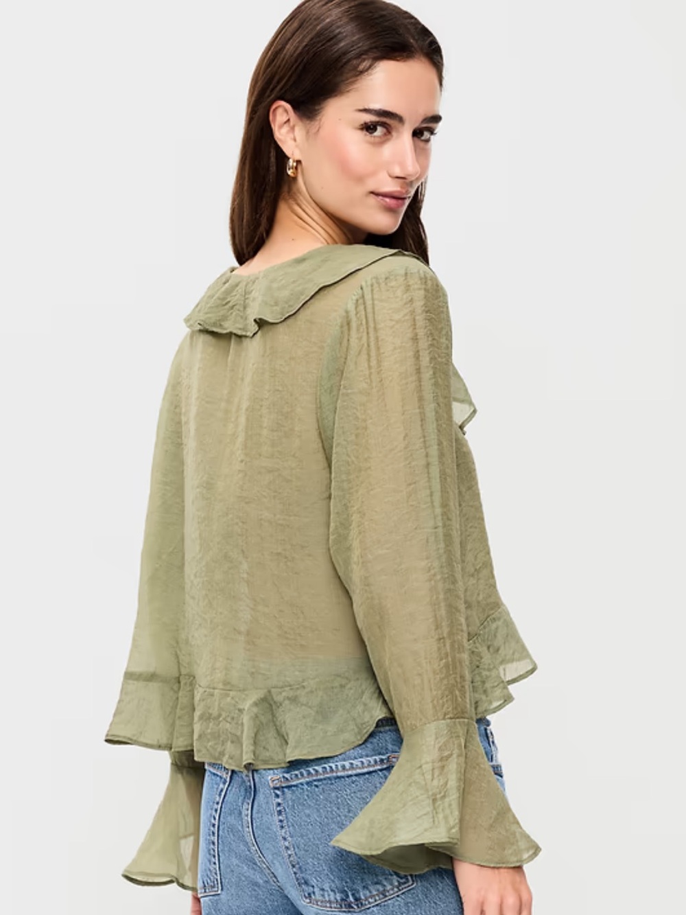 Old Navy Bell-Sleeve Ruffle Top - Picture 2 of 4